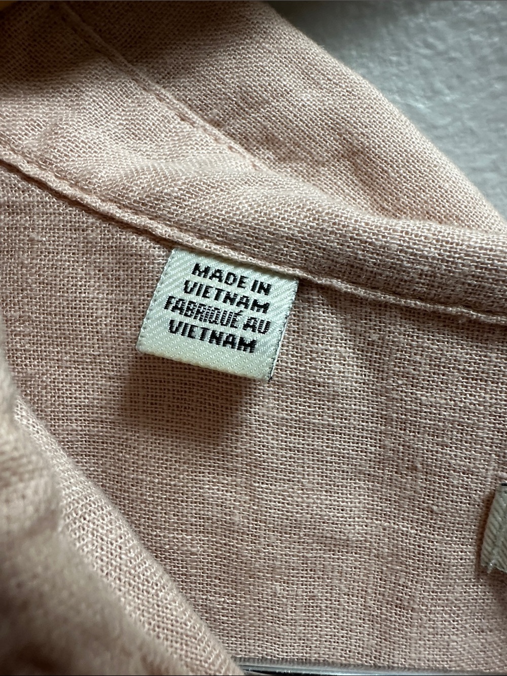 JACHS Girlfriend Linen Blend Tie Front Shirt Blush Pink M - Picture 7 of 7